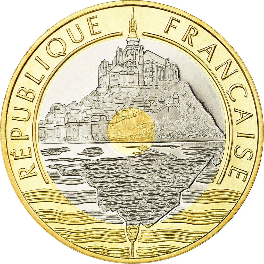 Coin, France, Mont Saint Michel, 20 Francs, 1992, Paris, Proof, MS(65-70)