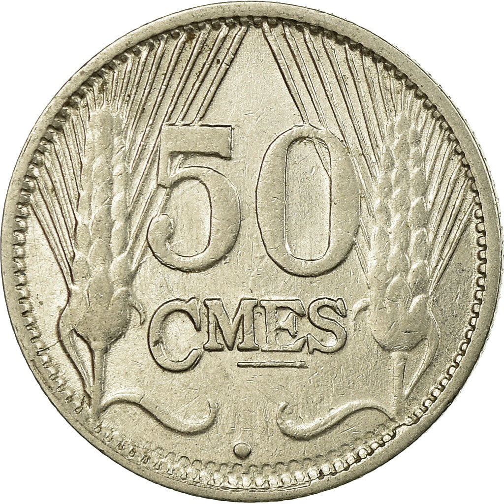 Coin, Luxembourg, Charlotte, 50 Centimes, 1930, EF(40-45), Nickel, KM:43