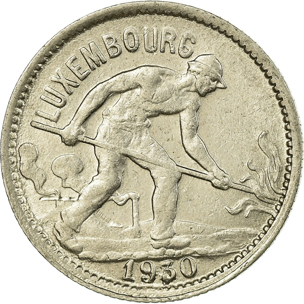 Coin, Luxembourg, Charlotte, 50 Centimes, 1930, EF(40-45), Nickel, KM:43