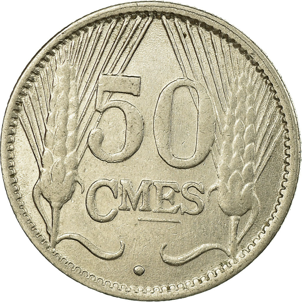 Coin, Luxembourg, Charlotte, 50 Centimes, 1930, EF(40-45), Nickel, KM:43