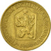 Coin, Czechoslovakia, Koruna, 1984, EF(40-45), Aluminum-Bronze, KM:50
