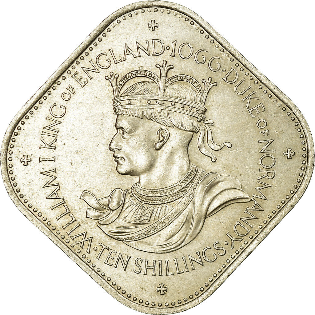 Coin, Guernsey, Elizabeth II, 10 Shilling, 1966, AU(55-58), Copper-nickel, KM:19
