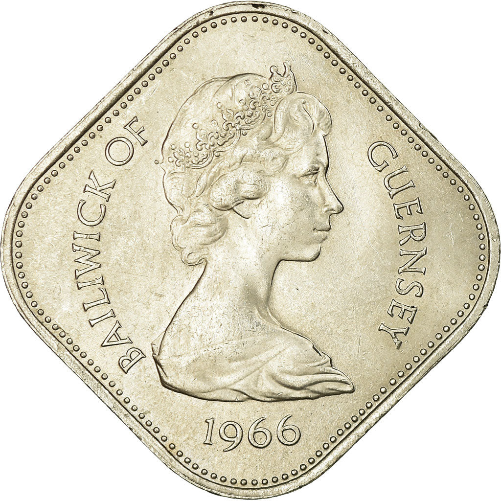 Münze, Guernsey, Elizabeth II, 10 Shilling, 1966, VZ, Copper-nickel, KM:19