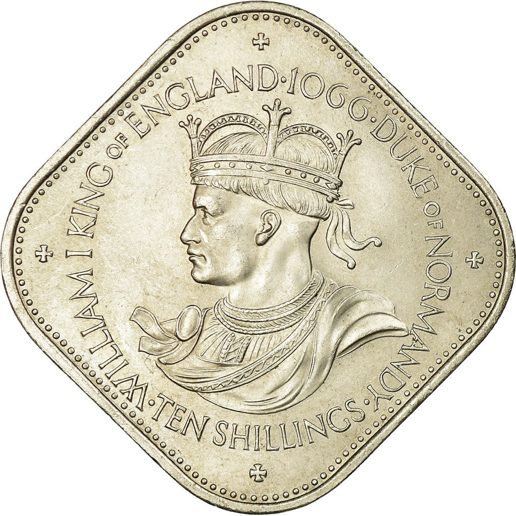 Münze, Guernsey, Elizabeth II, 10 Shilling, 1966, VZ, Copper-nickel, KM:19