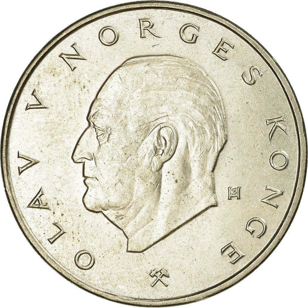 Coin, Norway, Olav V, 5 Kroner, 1980, EF(40-45), Copper-nickel, KM:420