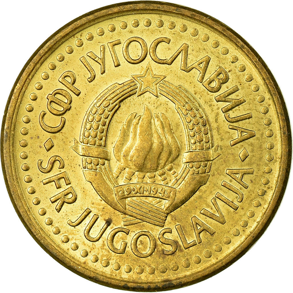 Munten, Joegoslaviëe, 50 Para, 1990, ZF, Tin, KM:141