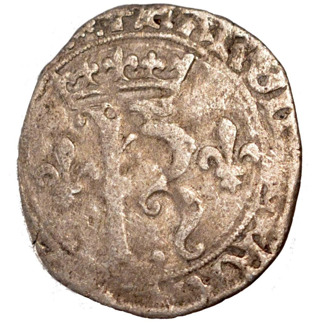 FRANCE, Karolus or Dizain, Lyons, F(12-15), Billon, Duplessy #593, 1.85