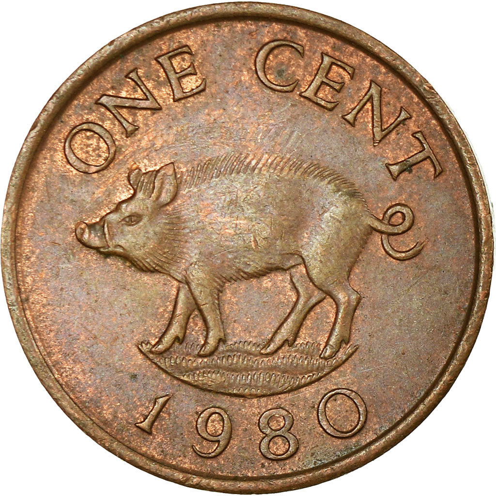 Coin, Bahamas, Elizabeth II, Cent, 1980, Franklin Mint, EF(40-45), Brass, KM:59