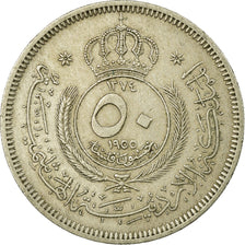Coin, Jordan, Hussein, 50 Fils, 1/2 Dirham, 1955, EF(40-45), Copper-nickel