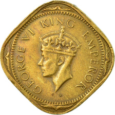 Monnaie, INDIA-BRITISH, George VI, 2 Annas, 1943, TTB, Nickel-brass, KM:541a