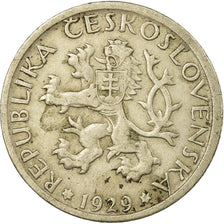 Coin, Czechoslovakia, Koruna, 1929, EF(40-45), Copper-nickel, KM:4