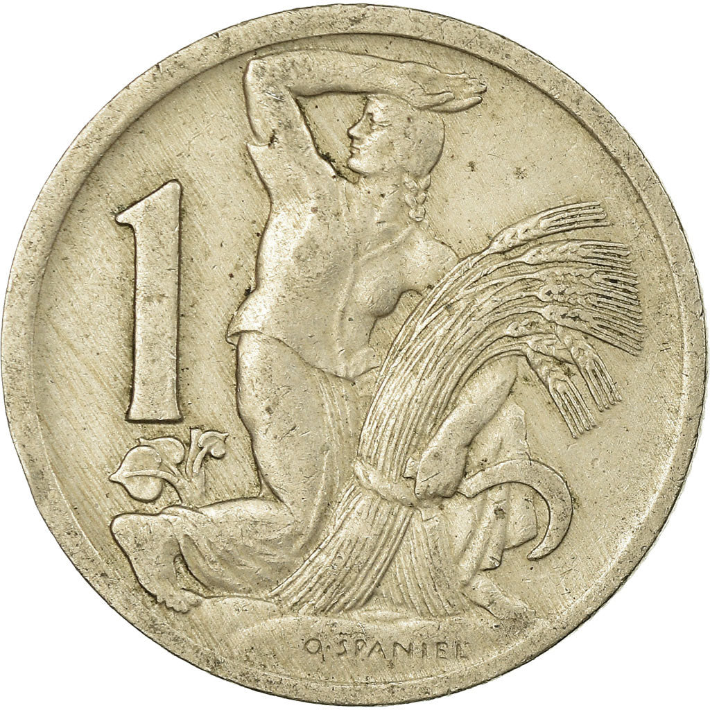 Coin, Czechoslovakia, Koruna, 1929, EF(40-45), Copper-nickel, KM:4