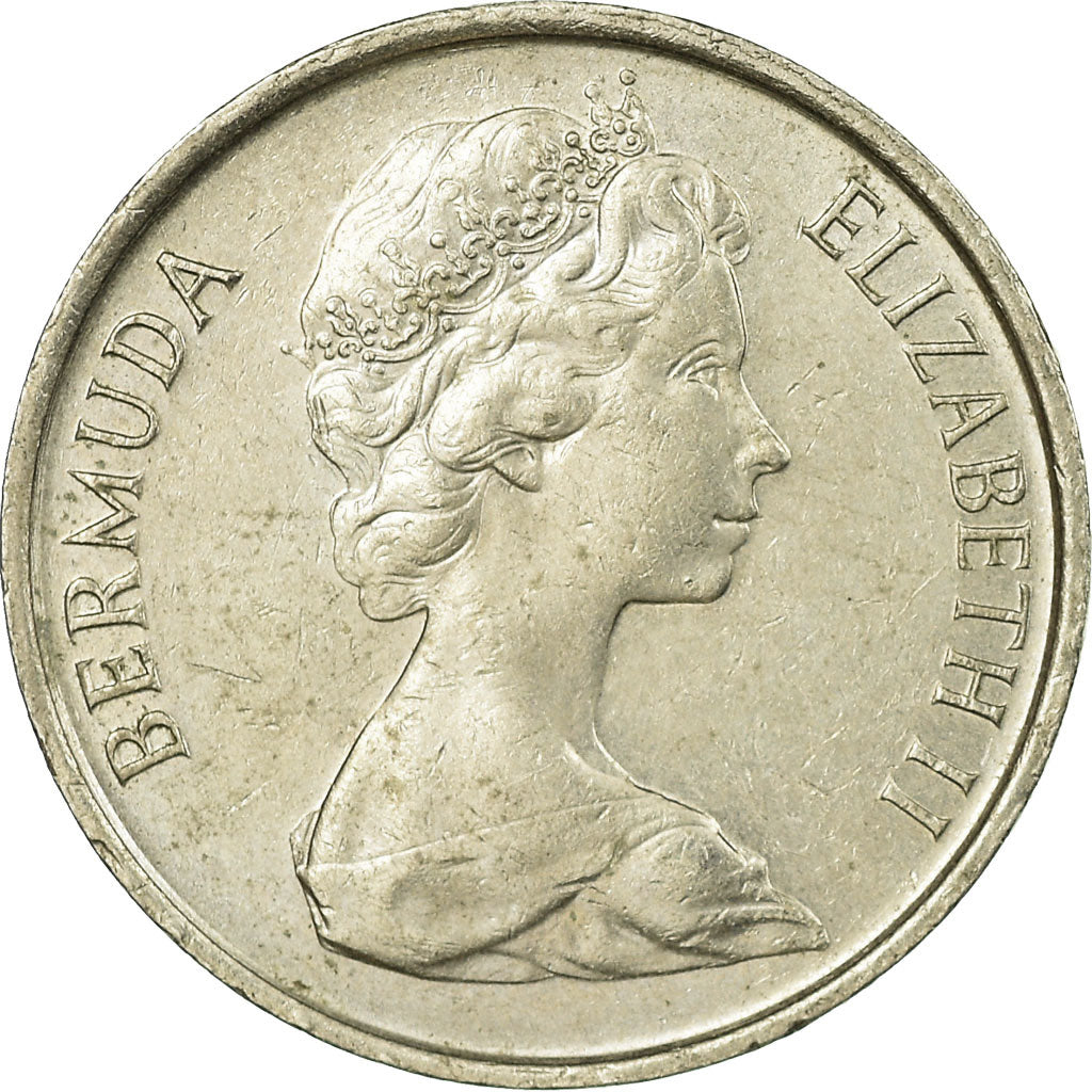 Coin, Bermuda, Elizabeth II, 5 Cents, 1981, EF(40-45), Copper-nickel, KM:16