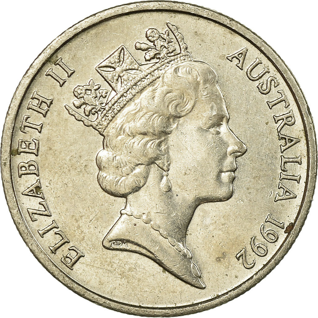 Coin, Australia, Elizabeth II, 5 Cents, 1992, EF(40-45), Copper-nickel, KM:80
