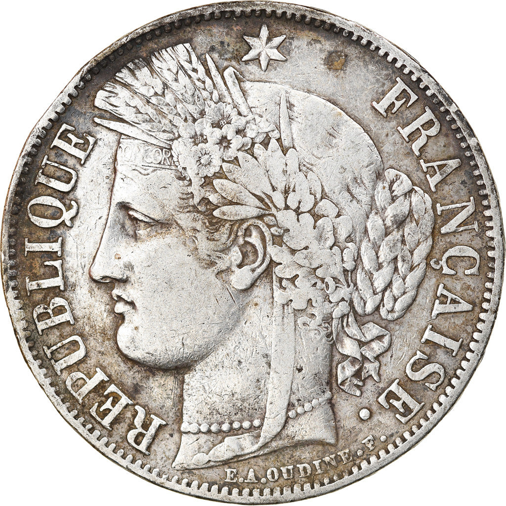 Coin, France, Cérès, 5 Francs, 1850, Paris, VF(30-35), Silver, KM:761.1