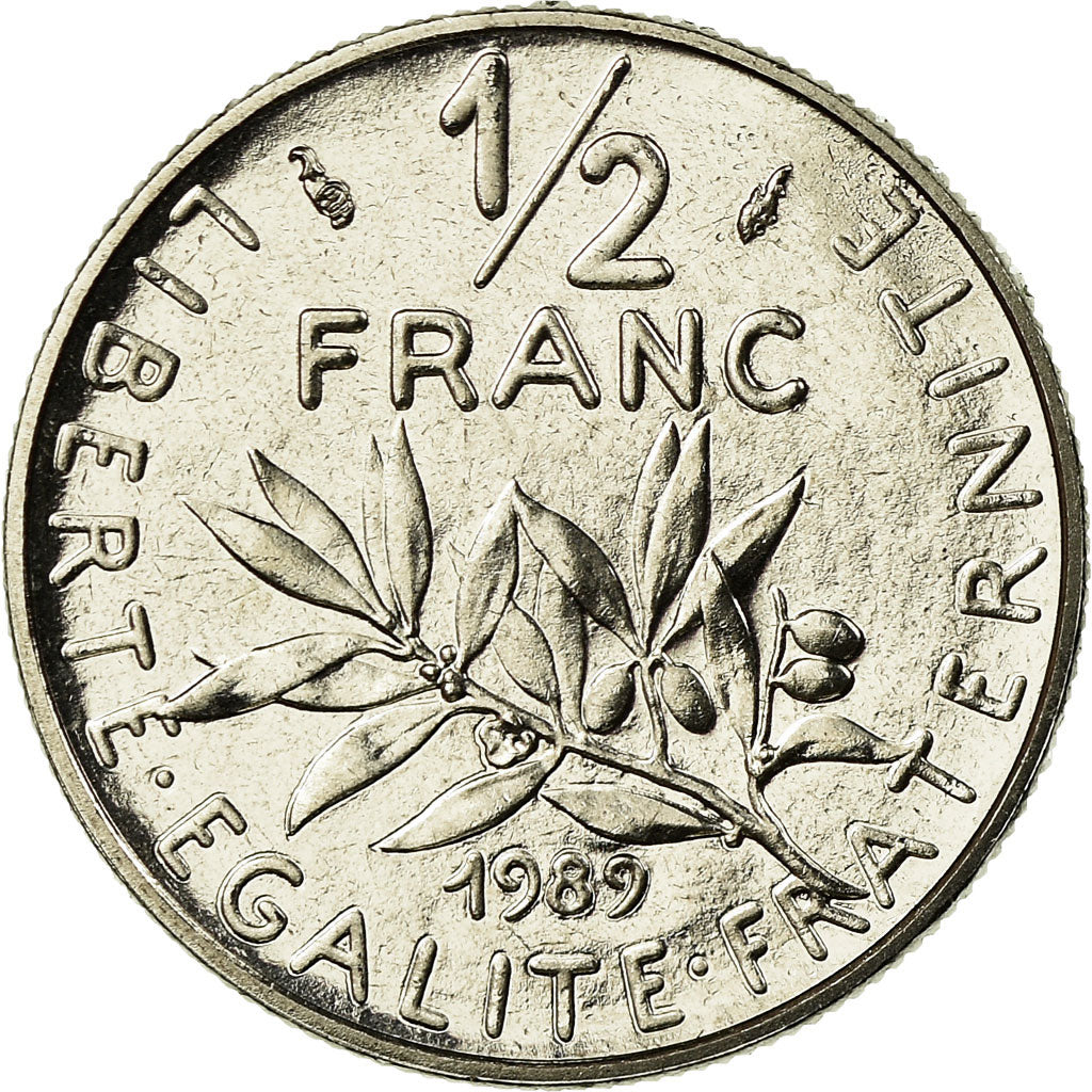 Monnaie, France, Semeuse, 1/2 Franc, 1989, Paris, FDC, Nickel, Gadoury:429