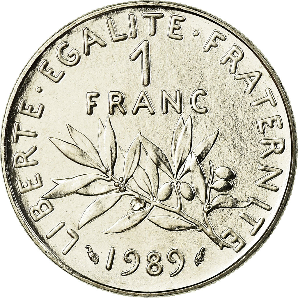 Coin, France, Semeuse, Franc, 1989, Paris, MS(65-70), Nickel, KM:925.1