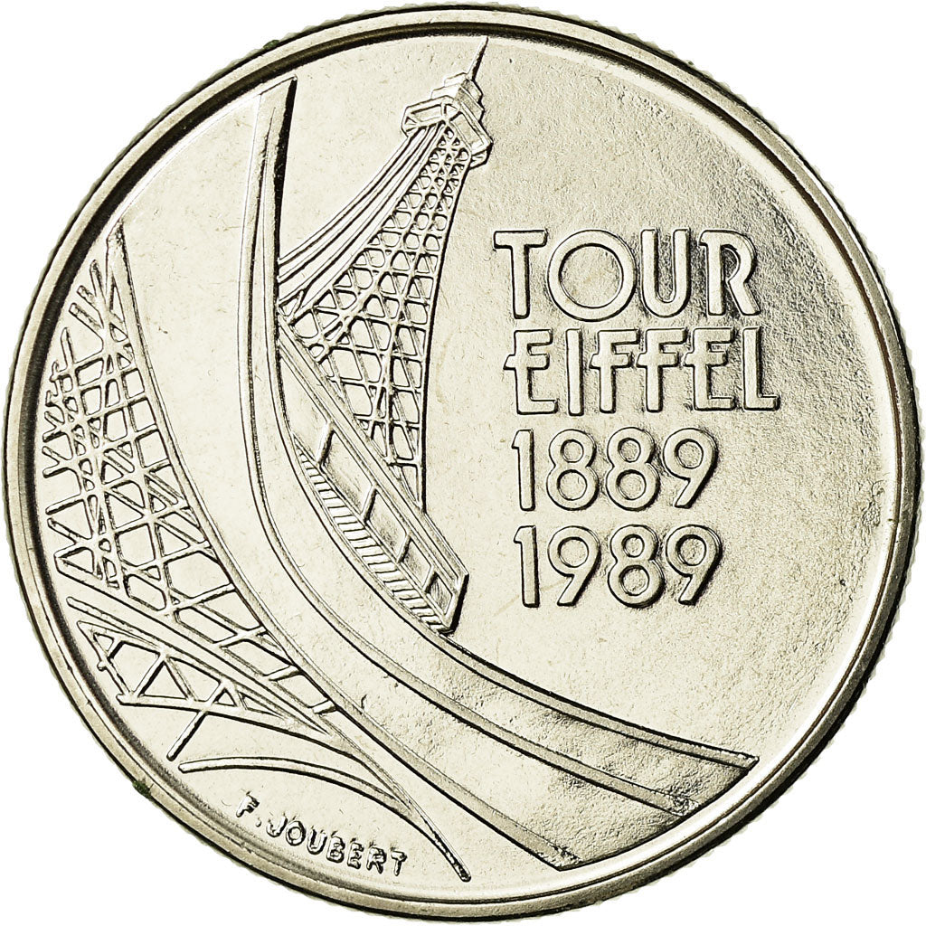 Moneda, Francia, Tour Eiffel, 5 Francs, 1989, Paris, FDC, Níquel, KM:968