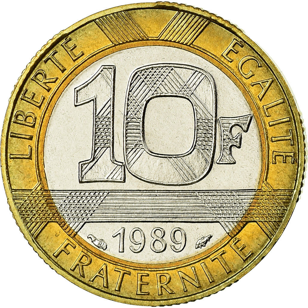 Coin, France, Génie, 10 Francs, 1989, Paris, MS(65-70), Bi-Metallic, KM:964.1