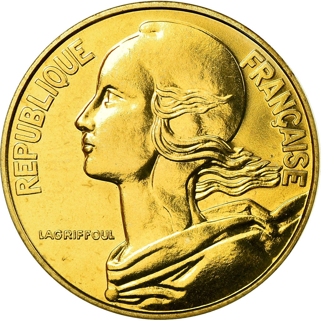 Moneta, Francja, Marianne, 20 Centimes, 1988, Paris, MS(65-70), Aluminium-Brąz