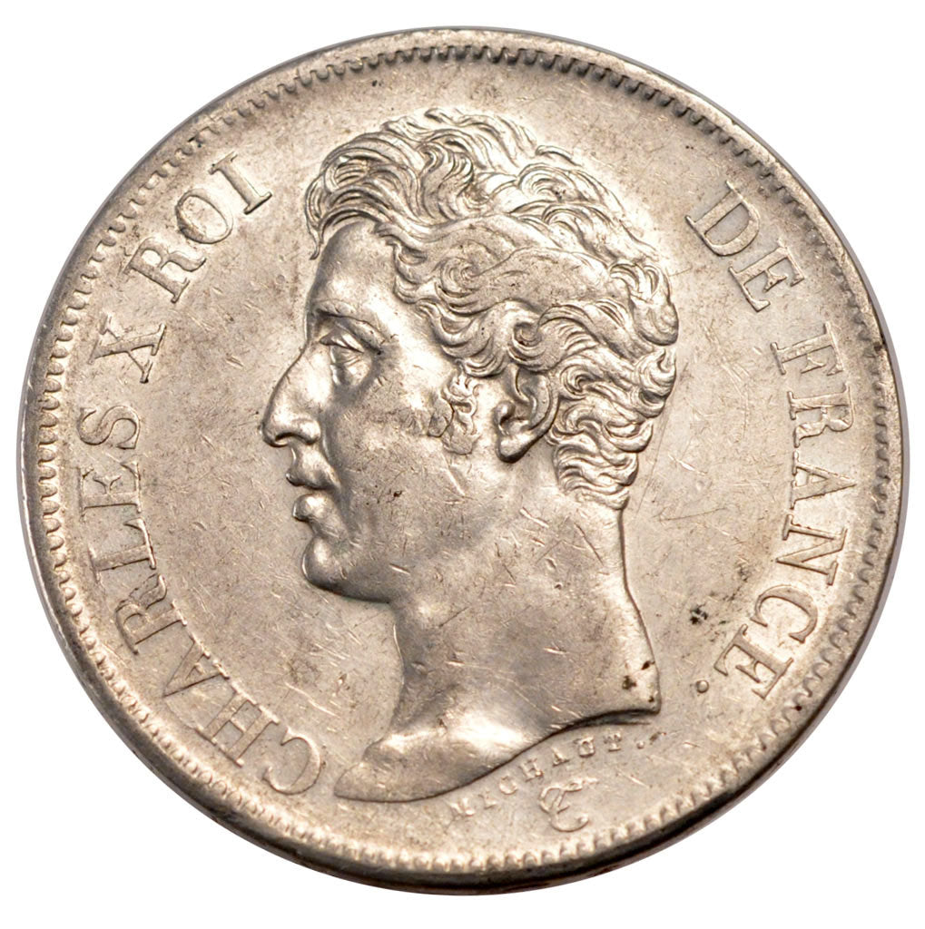 Coin, France, Charles X, 5 Francs, 1826, Lille, AU(55-58), Silver, Gadoury:643