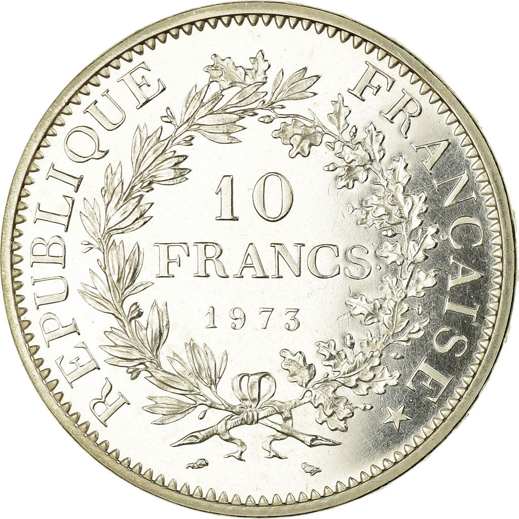 Coin, France, Hercule, 10 Francs, 1973, Paris, MS(65-70), Silver, KM:932