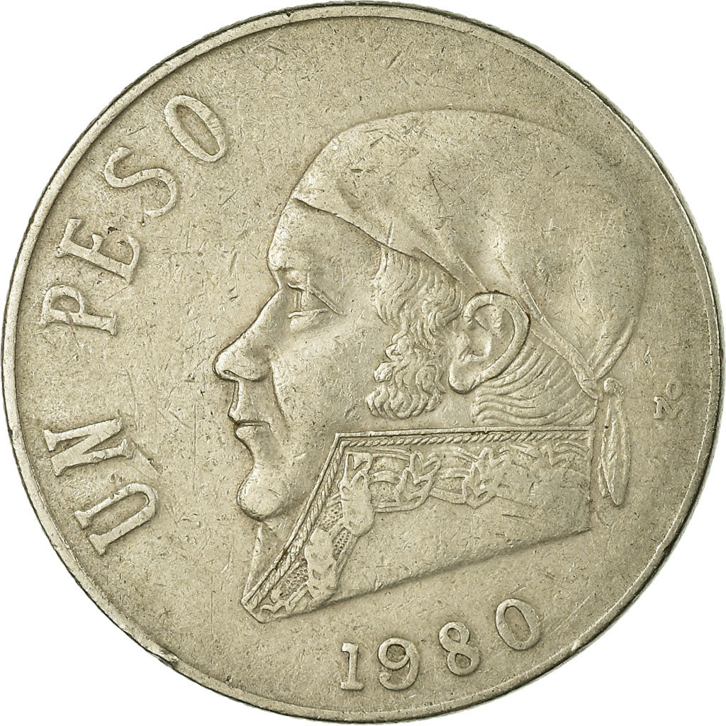 Monnaie, Mexique, Peso, 1980, Mexico City, TTB, Laiton, KM:Pn219