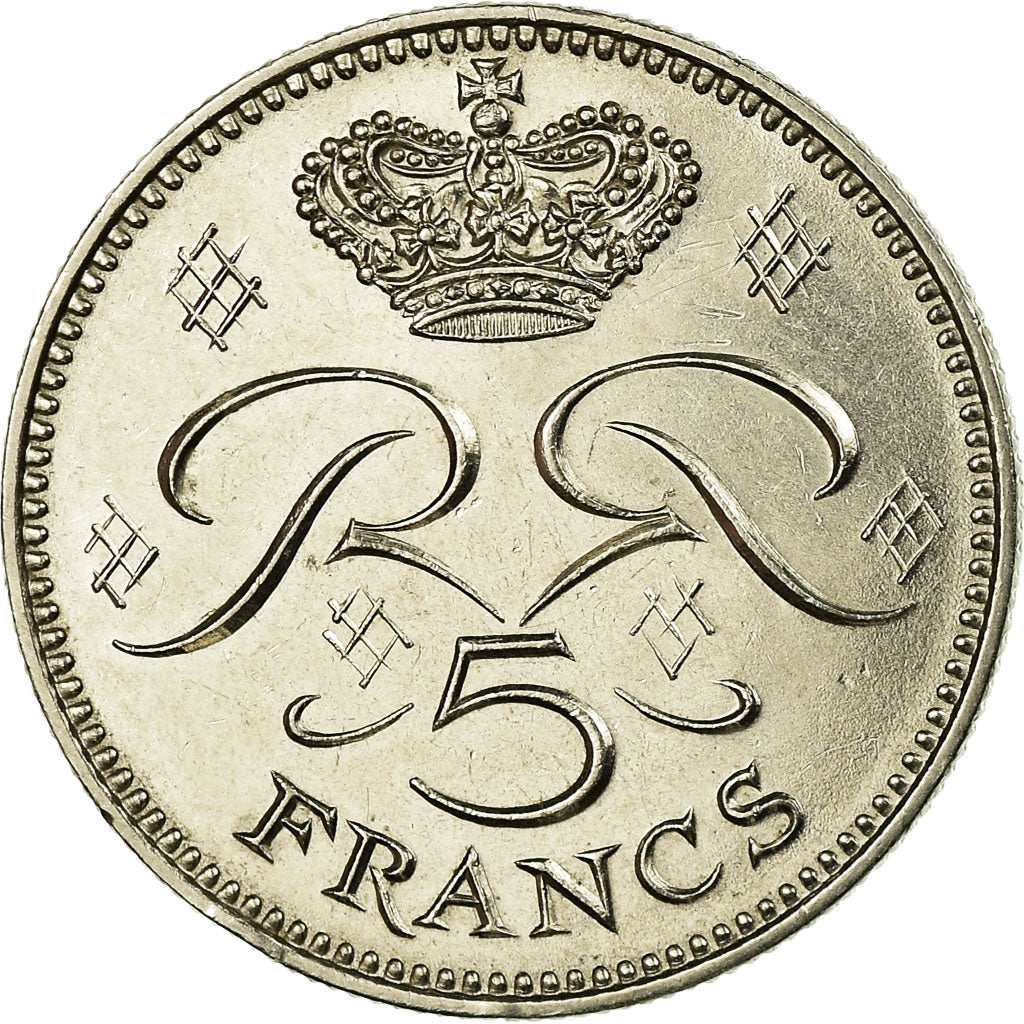 Coin, Monaco, Rainier III, 5 Francs, 1971, EF(40-45), Copper-nickel, KM:150