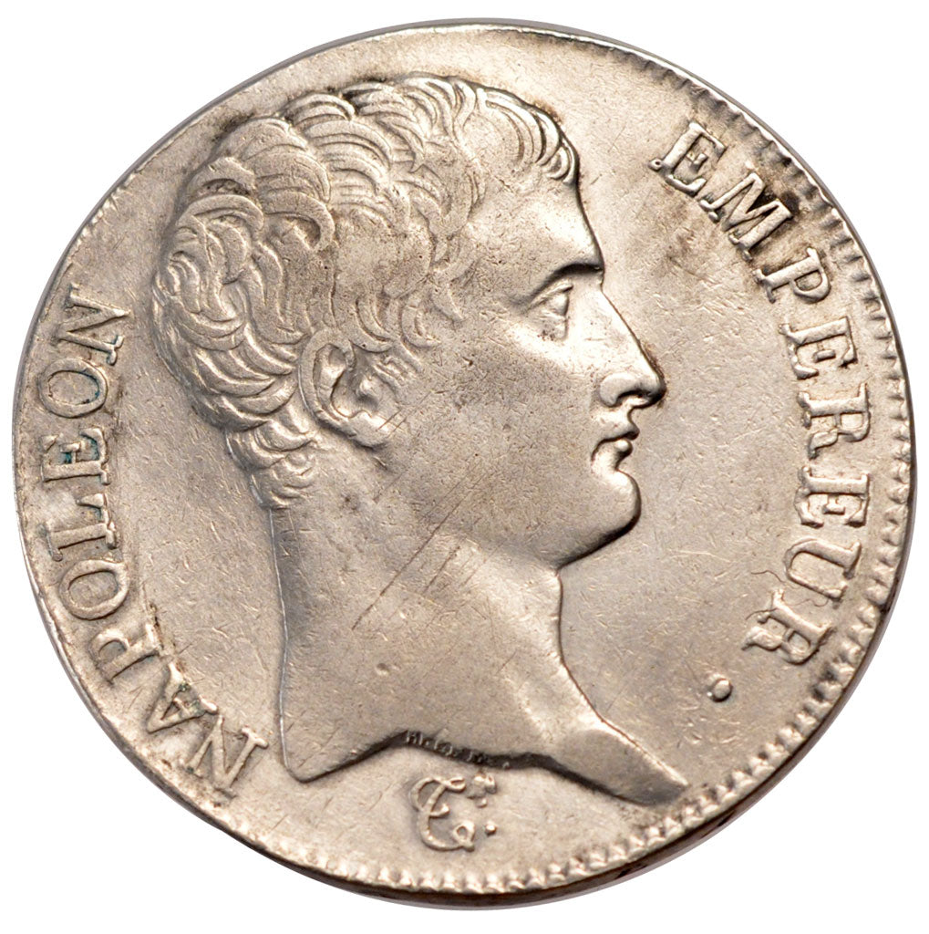 FRANCE, Napoléon I, 5 Francs, 1804, Toulouse, KM #662.10, AU(50-53), Silver, G..