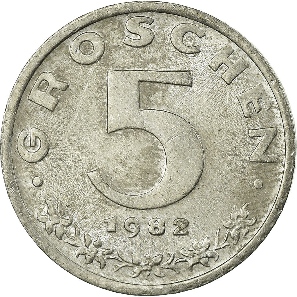 Coin, Austria, 5 Groschen, 1982, EF(40-45), Zinc, KM:2875