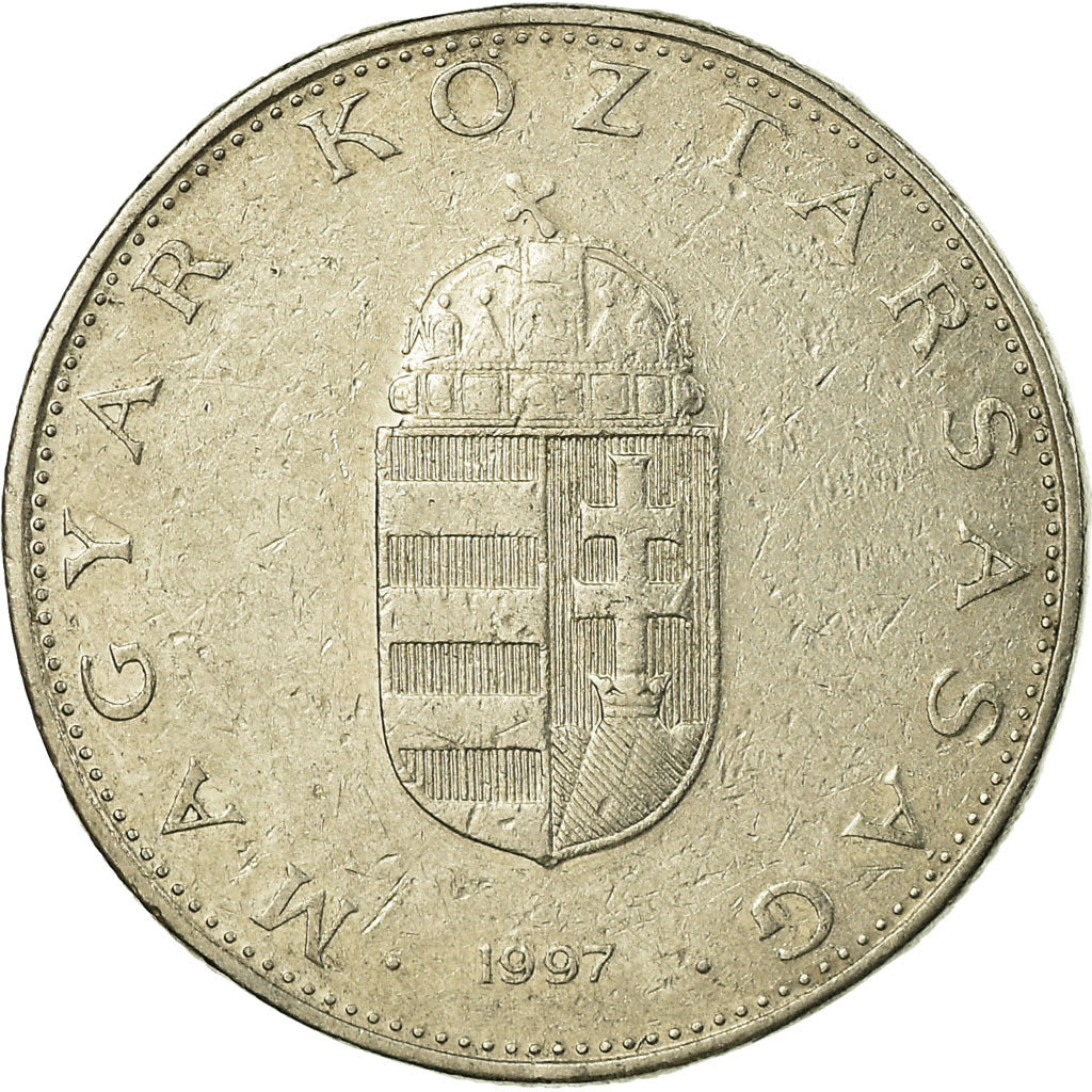 Munten, Hongarije, 10 Forint, 1997, ZF, Copper-nickel, KM:695