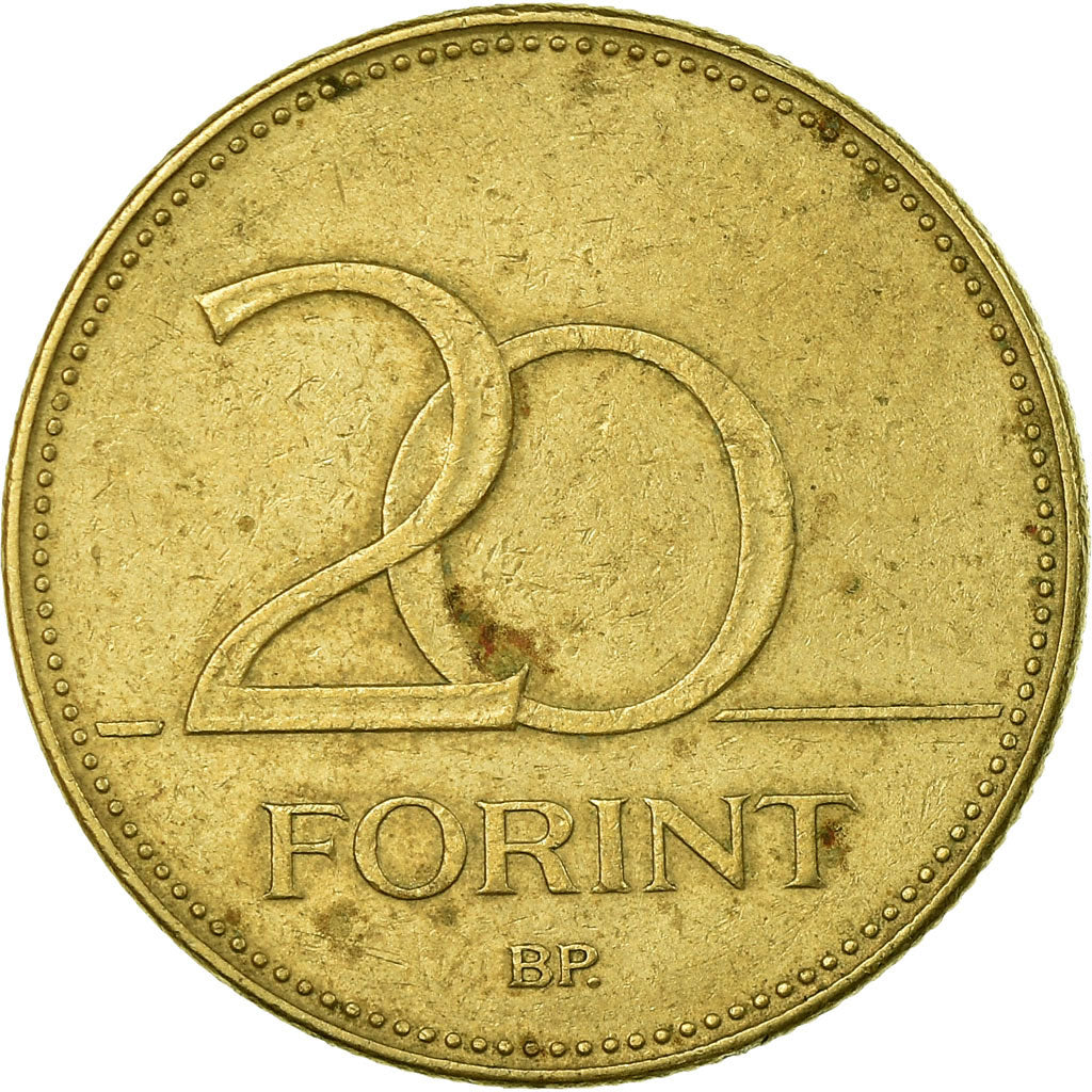 Munten, Hongarije, 20 Forint, 1996, Budapest, ZF, Nickel-brass, KM:696
