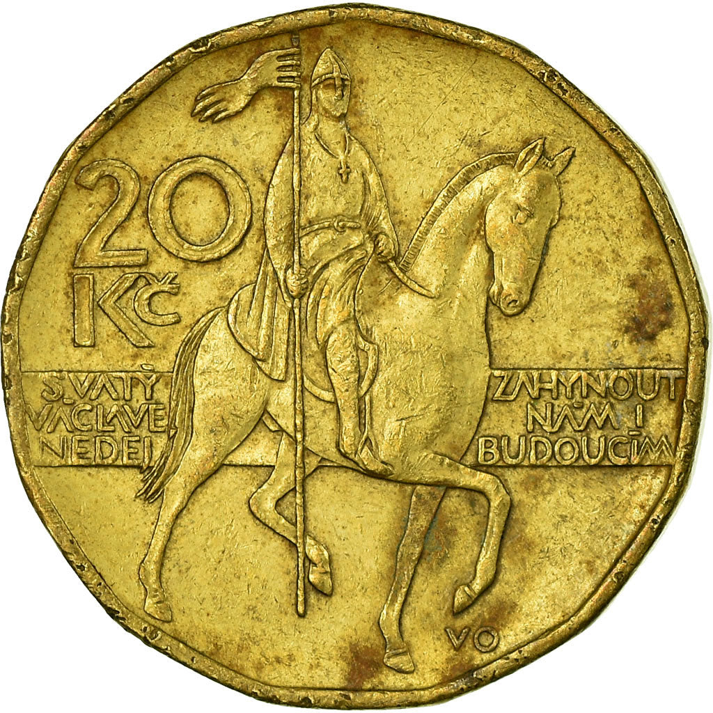 Moneta, Repubblica Ceca, 20 Korun, 1998, BB, Acciaio placcato ottone, KM:5
