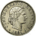 Coin, Switzerland, 20 Rappen, 1881, Bern, EF(40-45), Nickel, KM:29