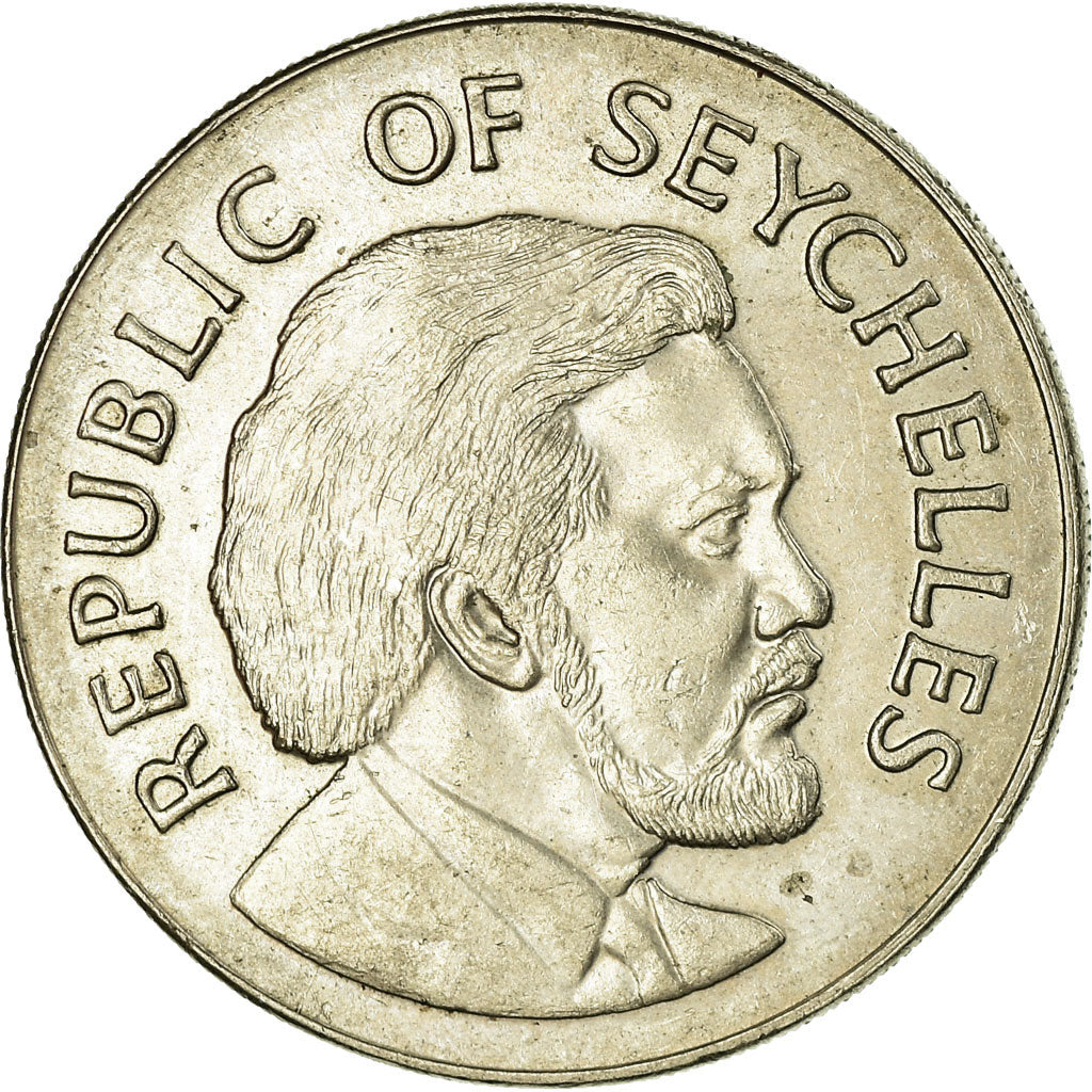Coin, Seychelles, Rupee, 1976, British Royal Mint, EF(40-45), Copper-nickel