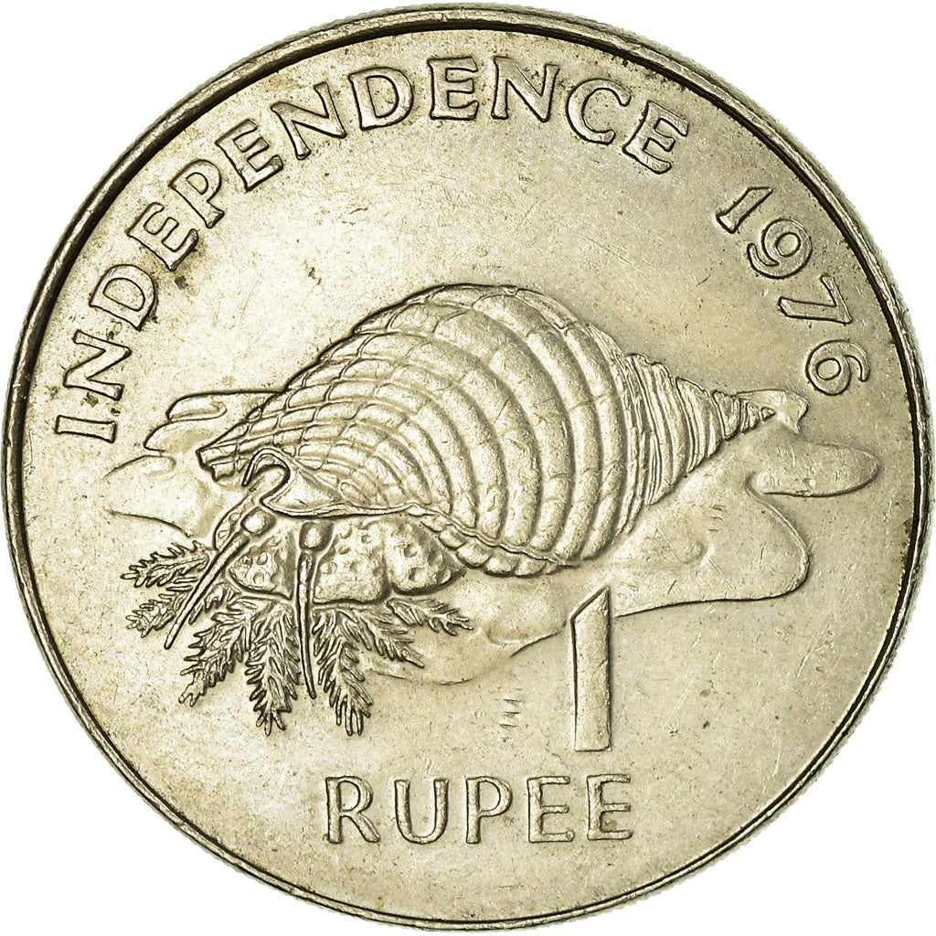 Coin, Seychelles, Rupee, 1976, British Royal Mint, EF(40-45), Copper-nickel