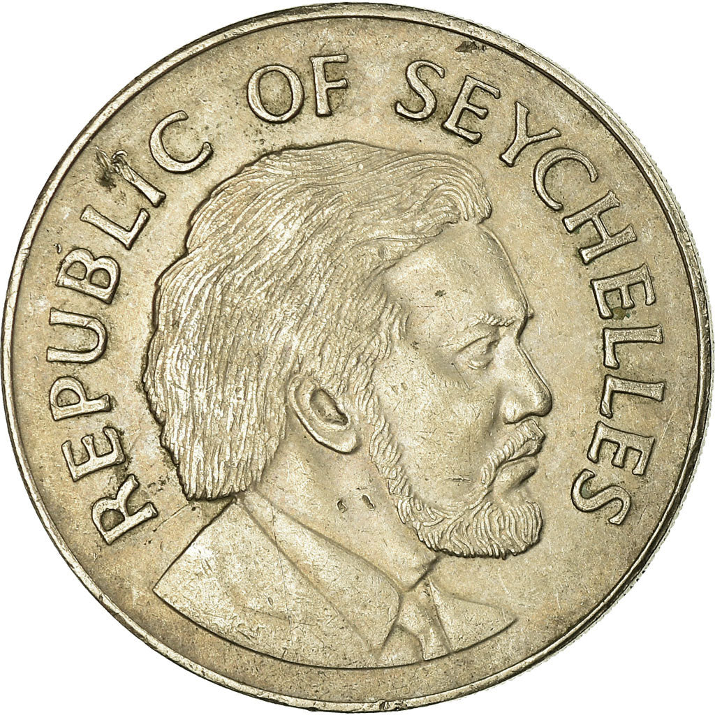Coin, Seychelles, Rupee, 1976, British Royal Mint, EF(40-45), Copper-nickel