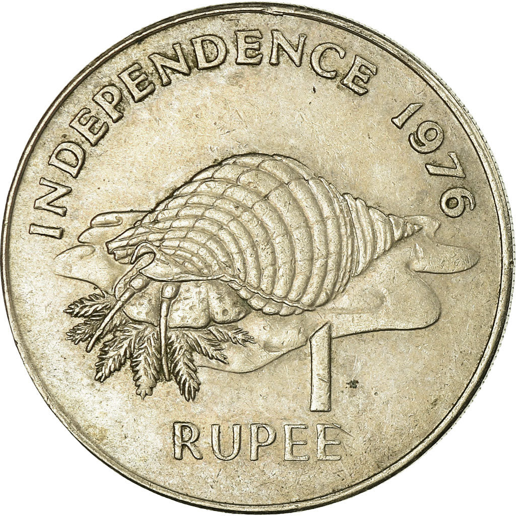 Coin, Seychelles, Rupee, 1976, British Royal Mint, EF(40-45), Copper-nickel