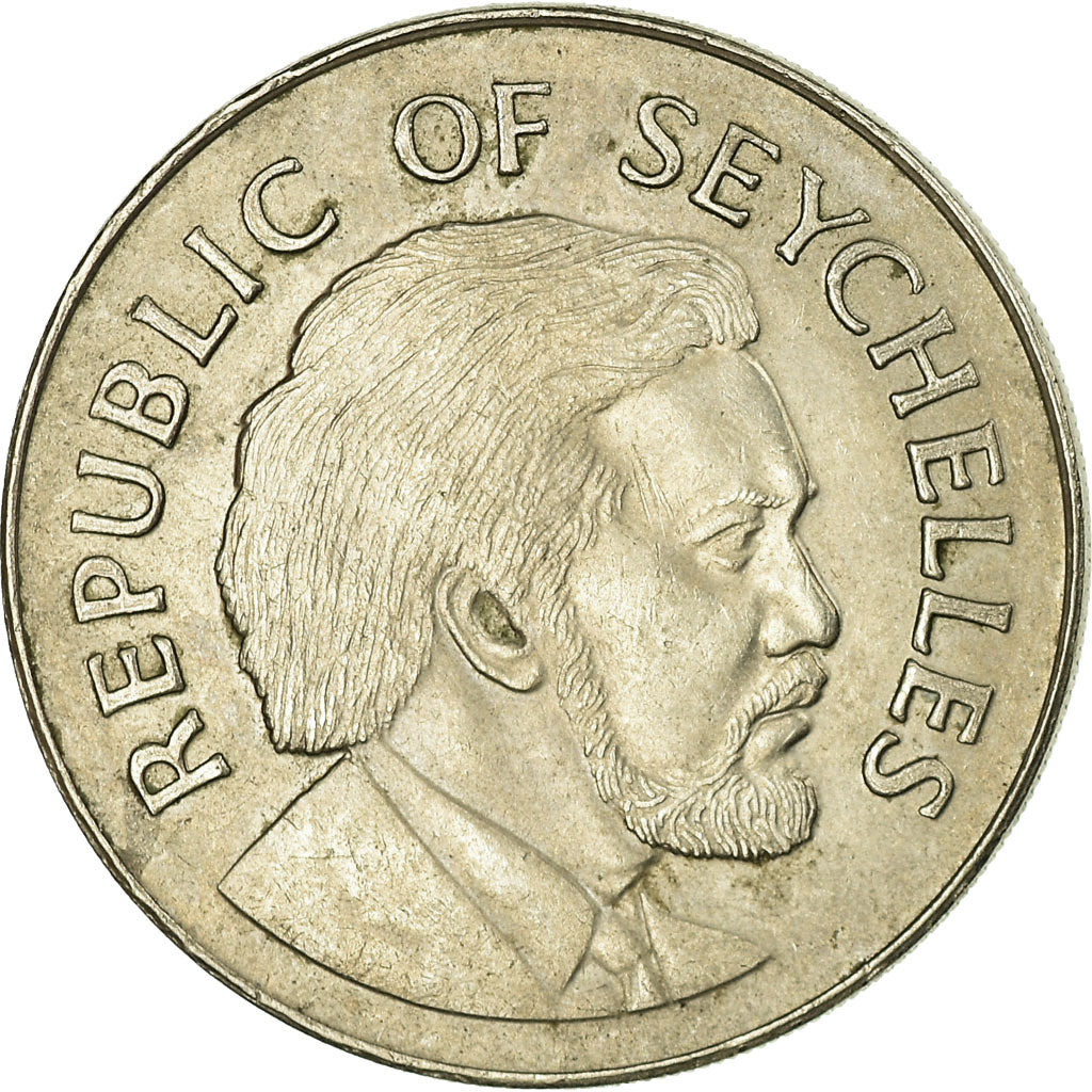 Coin, Seychelles, Rupee, 1976, British Royal Mint, EF(40-45), Copper-nickel