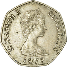 Coin, Seychelles, 5 Rupees, 1972, British Royal Mint, EF(40-45), Copper-nickel