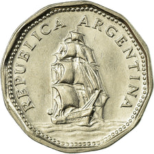 Coin, Argentina, 5 Pesos, 1963, EF(40-45), Nickel Clad Steel, KM:59