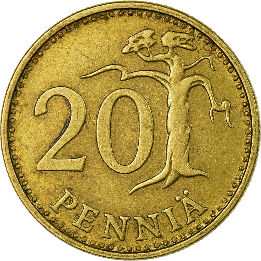 Münze, Finnland, 20 Pennia, 1964, SS, Aluminum-Bronze, KM:47