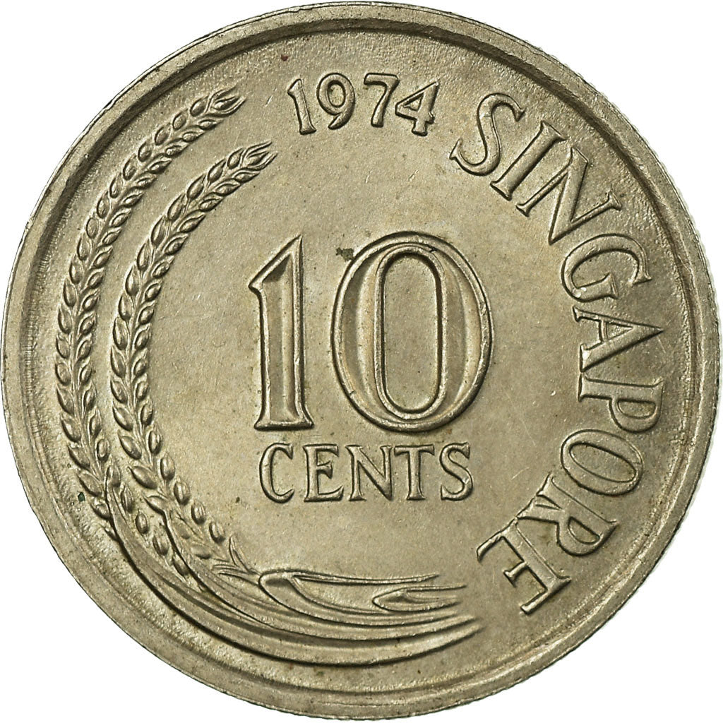 Monnaie, Singapour, 10 Cents, 1974, Singapore Mint, TTB, Copper-nickel, KM:3