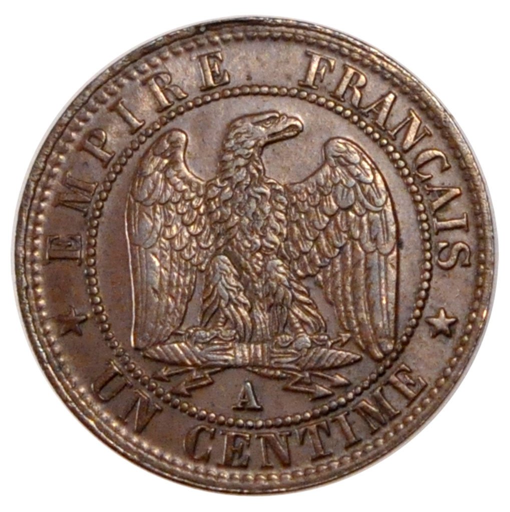 FRANCE, Napoléon III, Centime, 1857, Paris, KM #775.1, AU(55-58), Bronze, Gadour