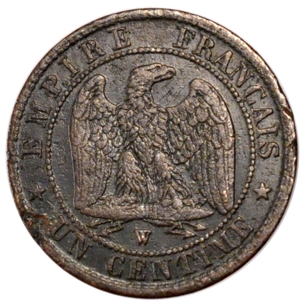 FRANCE, Napoléon III, Centime, 1856, Lille, KM #775.7, VF(30-35), Bronze, Gadour