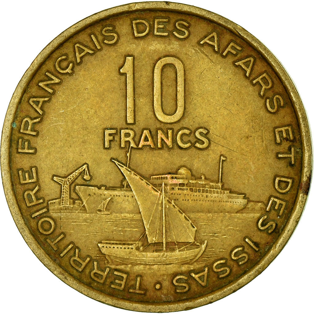 Moneta, AFARS E ISSAS FRANCESI, 10 Francs, 1975, Paris, BB, Alluminio-bronzo