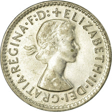 Coin, Australia, Elizabeth II, Threepence, 1957, Melbourne, EF(40-45), Silver