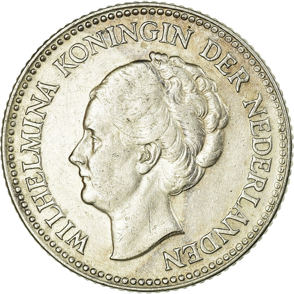 Munten, Nederland, Wilhelmina I, 1/2 Gulden, 1928, ZF, Zilver, KM:160