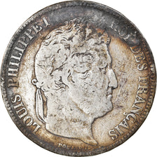 Coin, France, Louis-Philippe, 5 Francs, 1834, Perpignan, VF(20-25), Silver