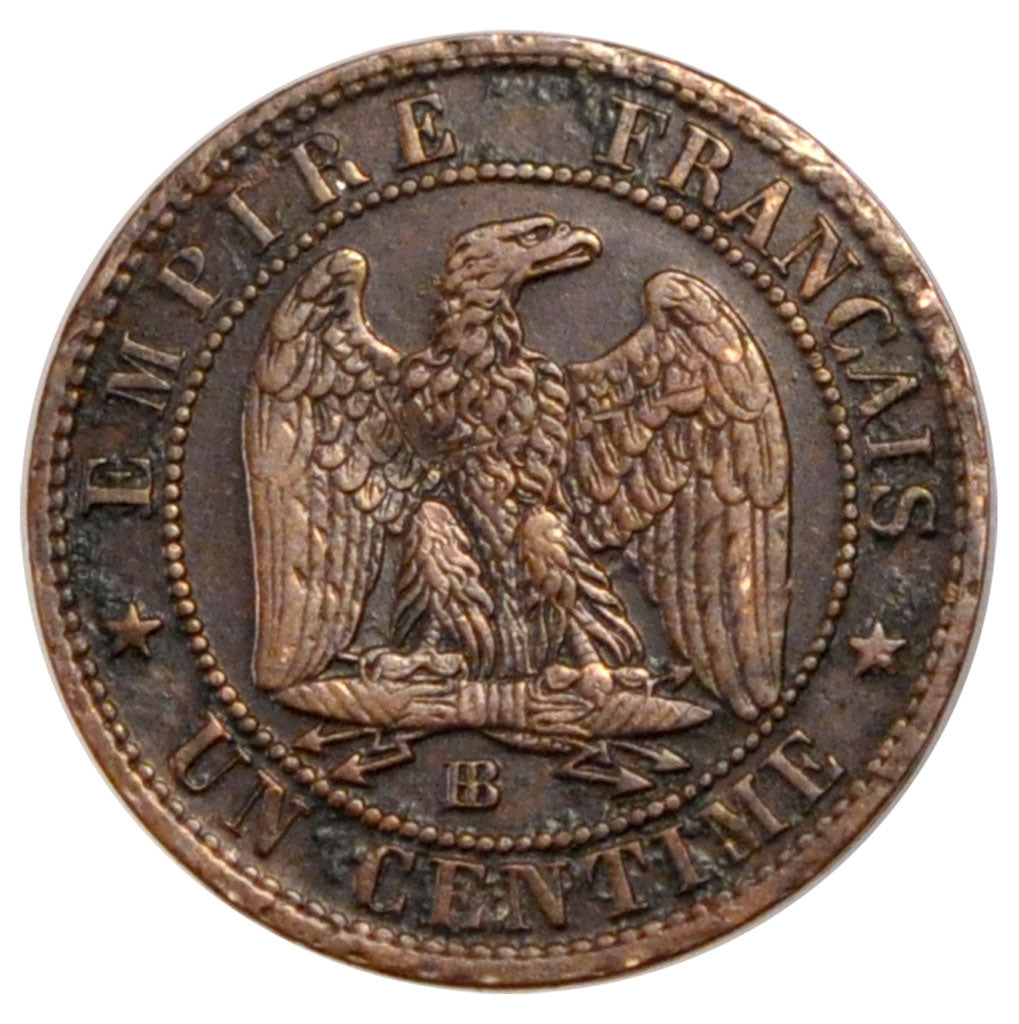 FRANCE, Napoléon III, Centime, 1854, Strasbourg, KM #775.3, EF(40-45), Bronze, G